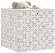 4 db krém nem szőtt szövet összecsukható tárolódoboz 32x32x32cm