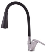 RAV Slezák SA006.0/13 - SAZAVA mosogató csaptelep 35,6 cm fekete/fényes króm