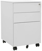 világosszürke acél mobil iratszekrény 39 x 45 x 60 cm