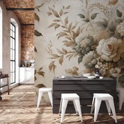 Fotótapéta - Bézs virágok (147x102 cm)