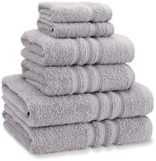 Világosszürke frottír pamut törölköző és fürdőlepedő készlet 6 db-os Zero Twist – Catherine Lansfield