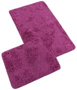 Bellatex Fürdőszoba szőnyeg szett kivágás nélkül BANYSILVER fukszia, 60 x 100, 60 x 50 cm