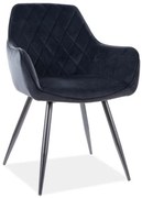Linea Velvet karosszék fekete