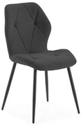Fekete étkezőszék szett 4 db-os Luna – Marckeric
