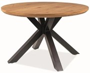Ritmo étkezőasztal, átmérő 120 cm, tölgy / fekete
