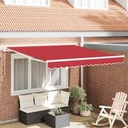 Kézi Behúzható Napellenző Piros 300x250 cm