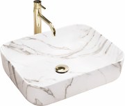 Rea Demi, kerámia munkalap mosogató 505x395x130 mm, Fényes Ajax kőutánzat, REA-U4100