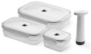 Food Saver 3 db-os élelmiszerdoboz szett vákuumpumpával - Compactor