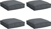 vidaXL Párna 4 pcs Antracit 40 x 40 x 8 cm Oxford Szövet