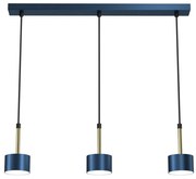 Csillár zsinóron ARENA 3xGX53/11W/230V kék/arany