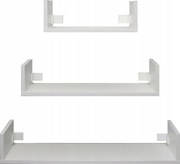 3 x Fehér Vagy Fekete Fali Polcok Könyvek Falra Akasztható Konyha Nappali