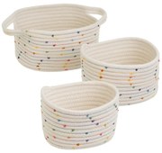 Textil tárolókosár szett 3 db-os 30x18x14 cm – Casa Selección