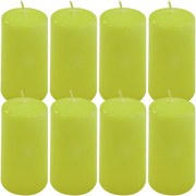 Gyertya készlet 10 cm Ø 5 cm 8 db világoszöld