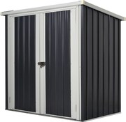 Outsunny Kültéri Kertiszerszám Tároló Sátor 1,26 m² 147x86x134 cm Fém Kertiszerszám Sátor 2 Ajtóval és Zárral a Teraszon | Aosom
