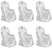 6 db Fehér Szék Borító Esküvőre Bankettre