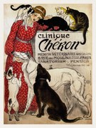 Reprodukció Clinique Cheron, Cats & Dogs, Théophile Steinlen