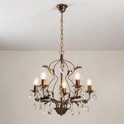 ONLI - Csillár láncon TERESA 5xE14/6W/230V bronz