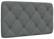 sötétszürke szövet fejtámla párna 80 cm