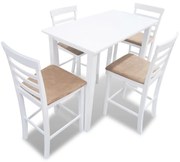 Fa bárasztal és 4 db bárszék garnitúra fehér