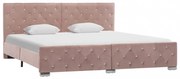 rózsaszín bársony ágykeret 180 x 200 cm