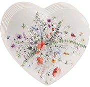 Orion Mák szív porcelán desszert tányér szett 17,5 x 17 cm, 6 db