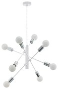 Eglo 98017 - Csillár zsinóron GRADOLI 8xE27/60W/230V fehér