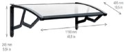 ARTPLAST Bejárati előtető 50x120cm, átlátszó