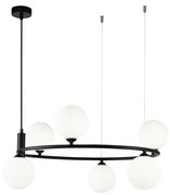 Maytoni MOD013PL-06B - Csillár zsinóron RING 6xG9/25W/230V fekete