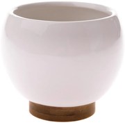 Kerámia virágcserép Ball fehér, 12 x 10 cm