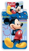 Egyszemélyes pamut gyerek ágyneműhuzat 140x200 cm Mickey "Hello" – Jerry Fabrics