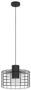 Eglo 43627 - Csillár zsinóron MILLIGAN 1xE27/40W/230V átm. 38 cm fekete