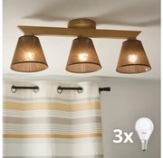 Brilagi - LED  Felületre szerelhető csillár  ANTHONY 3xE14/40W/230V tölgy/barna