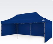 Összecsukható kerti pavilon 3x6m - plusz 3 oldalfal - Kék