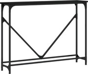 vidaXL fekete szerelt fa tálalóasztal 102 x 22,5 x 75 cm