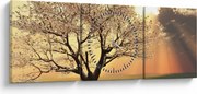 Fa képe a réten (órával) (90x30 cm)