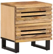 tömör nyers mangófa éjjeliszekrény 40 x 34 x 46 cm