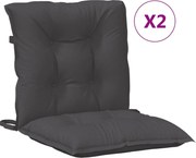 vidaXL 2 db melange antracit szövet háttámlás székpárna 100x50x7 cm