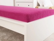 Frottír lepedő kiságyba EXCLUSIVE 70x140 cm bíbor