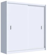 SAPHIRA tolóajtós gardrób 203x215 cm, fehér