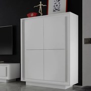 SKY Fehér Nagy Komód 4 ajtós 106cm