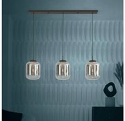 Eglo 390104 - Csillár zsinóron BULCIAGO 3xE27/40W/230V füstös