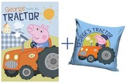 Peppa malac polár takaró és párna szett (traktor)