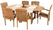 DEOKORK Teak kerti elrendezés OREGON 1 + 6