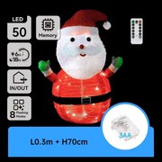 Összecsukható Mikulás Hideg Fehér 0,7m