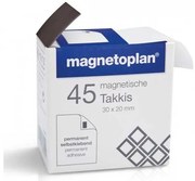 Magnetoplan Takkis öntapadós mágnesek 30 x 20 mm - 45 db, fekete