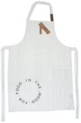 Konyhai kötény MOOD FOR FOOD, krém színű