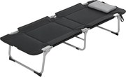 Outsunny Összecsukható Kempőágy Párnával és Hordtáskával 183 x 66 x 33 cm Vendégágy 114 kg-ig Felnőtteknek Összecsukható Ágy Belső, Külső, Kerti Kempi