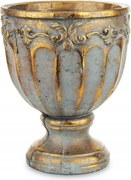 Virágtartó Cementvédő Arany Szürke 24x19cm Lábas Kehely 20 25