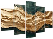 Kép - Zöld absztrakció arannyal II. (150x105 cm)