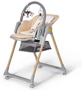 KINDERKRAFT - Gyermek etetőszék 2in1 LASTREE bézs/szürke